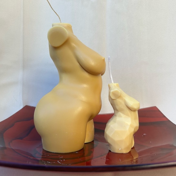 Extra large plus-size goddess candle SET (one massive one medium) - Picture 2 of 14